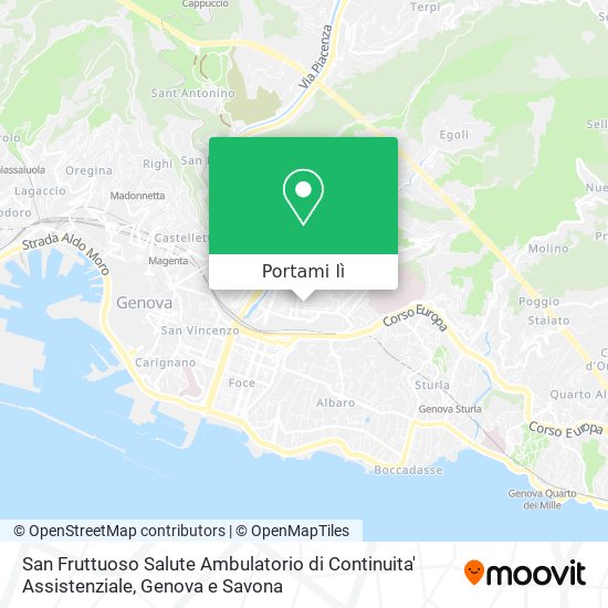 Mappa San Fruttuoso Salute Ambulatorio di Continuita' Assistenziale