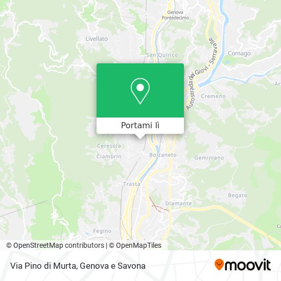 Mappa Via Pino di Murta