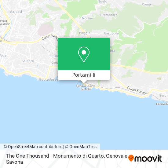 Mappa The One Thousand - Monumento di Quarto