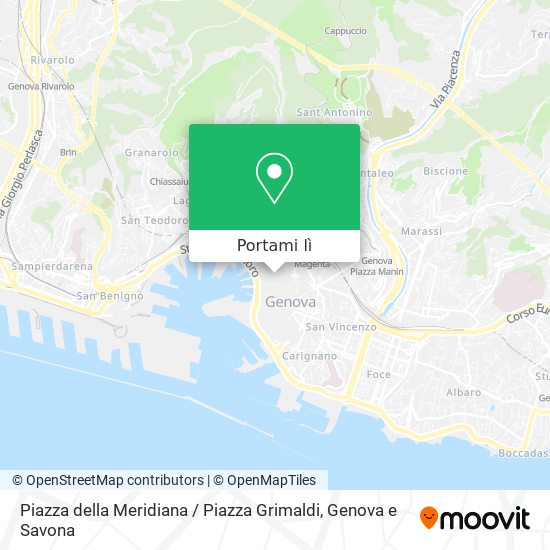 Mappa Piazza della Meridiana / Piazza Grimaldi