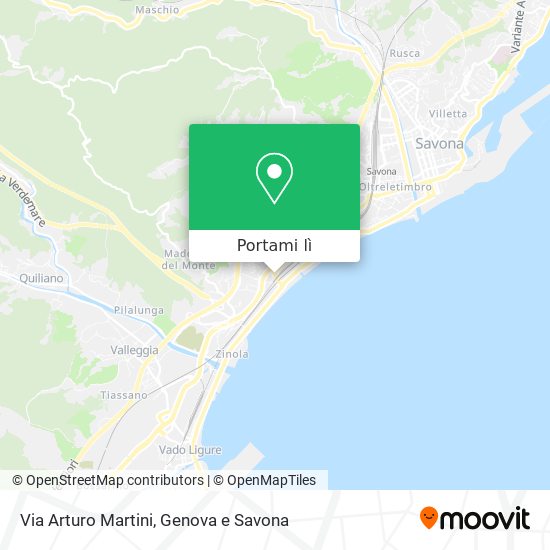 Mappa Via Arturo Martini