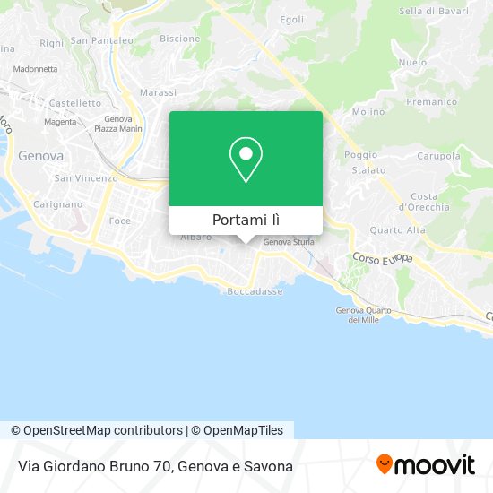 Mappa Via Giordano Bruno  70