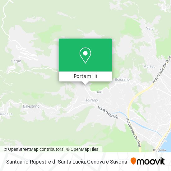 Mappa Santuario Rupestre di Santa Lucia