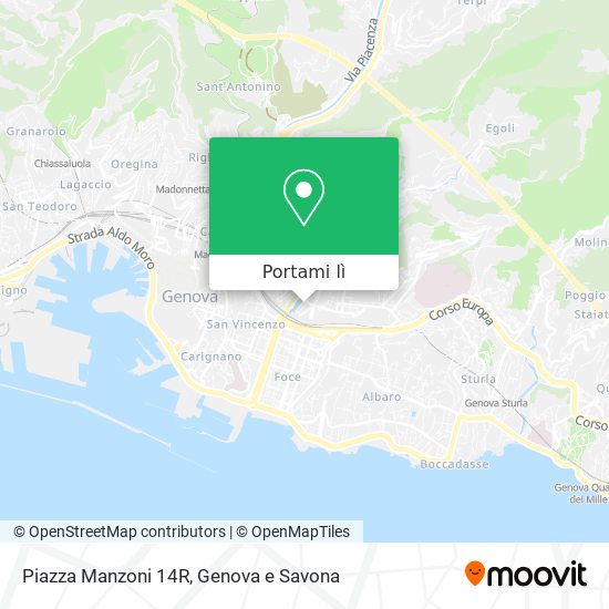 Mappa Piazza Manzoni 14R