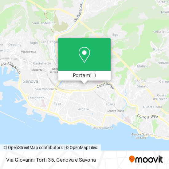 Mappa Via Giovanni Torti  35