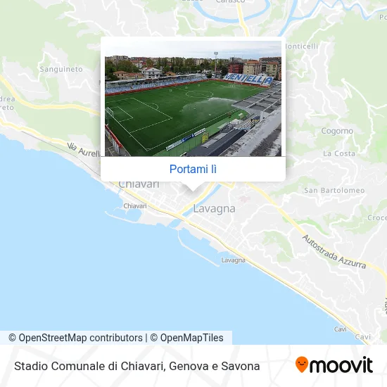 Mappa Stadio Comunale di Chiavari