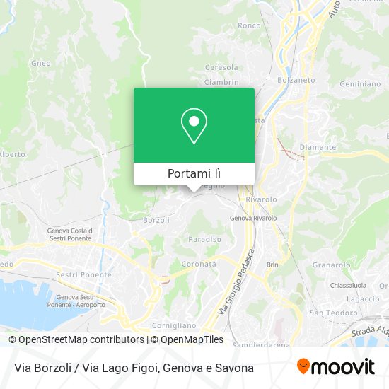 Mappa Via Borzoli / Via Lago Figoi