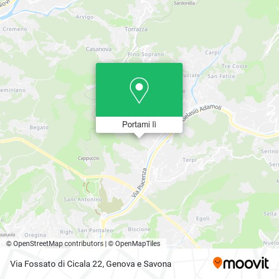 Mappa Via Fossato di Cicala  22