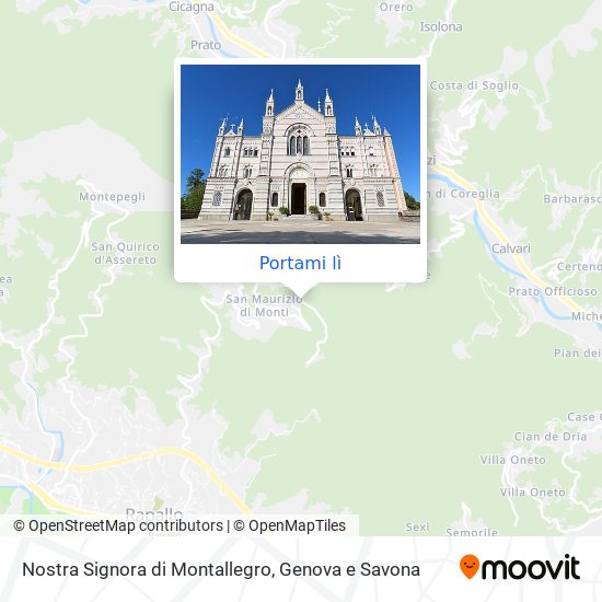 Mappa Nostra Signora di Montallegro