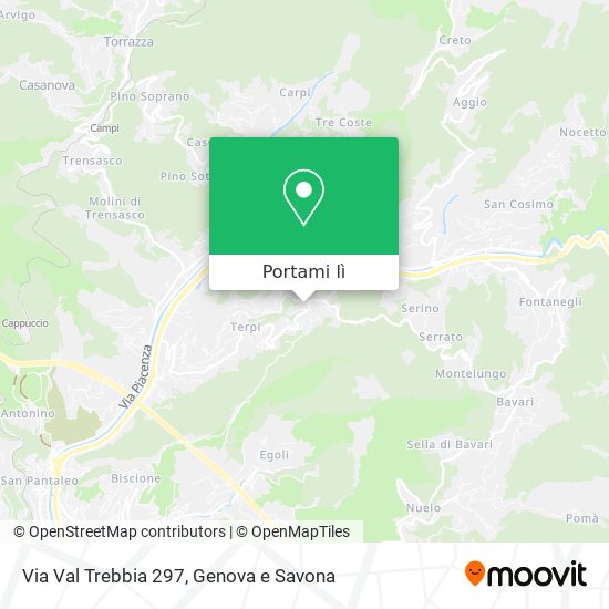 Mappa Via Val Trebbia 297