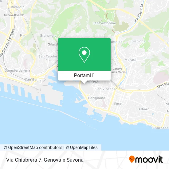 Mappa Via Chiabrera  7