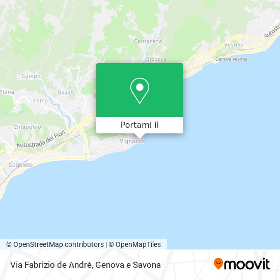 Mappa Via Fabrizio de Andrè
