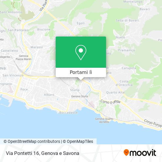 Mappa Via Pontetti  16