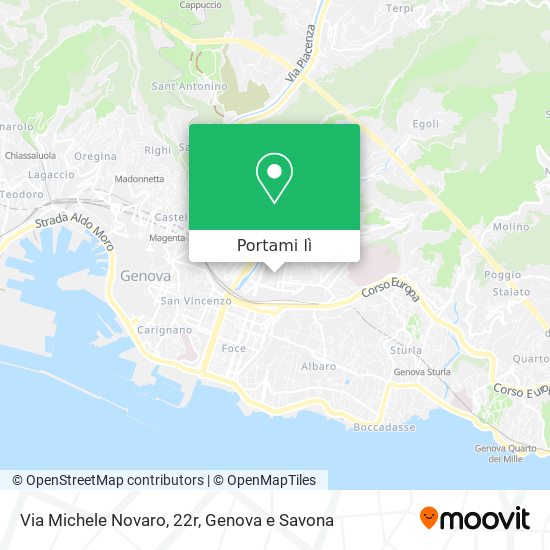 Mappa Via Michele Novaro, 22r
