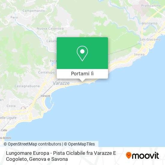 Mappa Lungomare Europa - Pista Ciclabile fra Varazze E Cogoleto