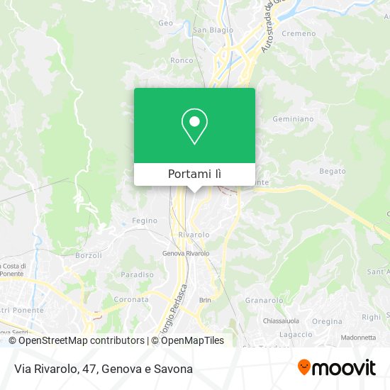 Mappa Via Rivarolo, 47