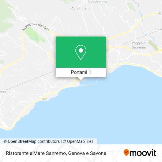 Mappa Ristorante a'Mare Sanremo
