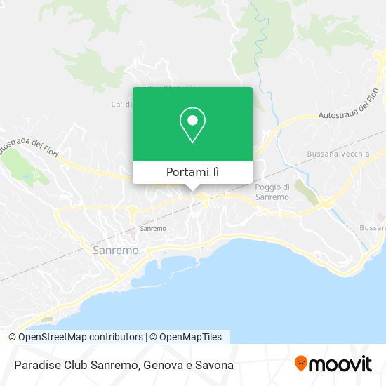 Mappa Paradise Club Sanremo