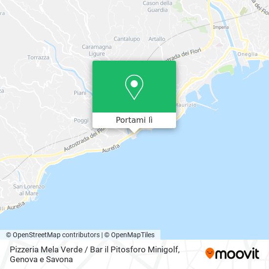 Mappa Pizzeria Mela Verde / Bar il Pitosforo Minigolf