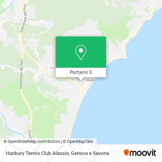 Mappa Hanbury Tennis Club Alassio