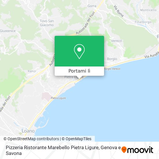 Mappa Pizzeria Ristorante Marebello Pietra Ligure