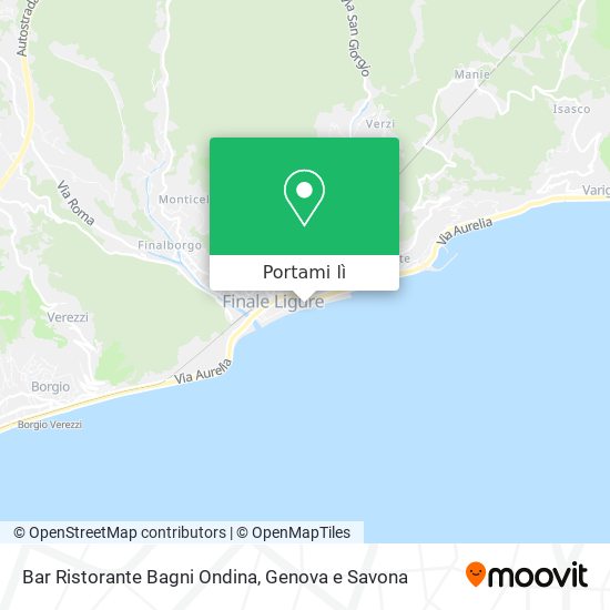 Mappa Bar Ristorante Bagni Ondina