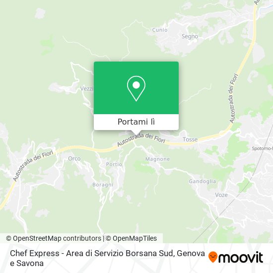 Mappa Chef Express - Area di Servizio Borsana Sud