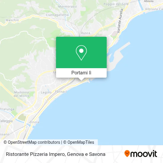 Mappa Ristorante Pizzeria Impero