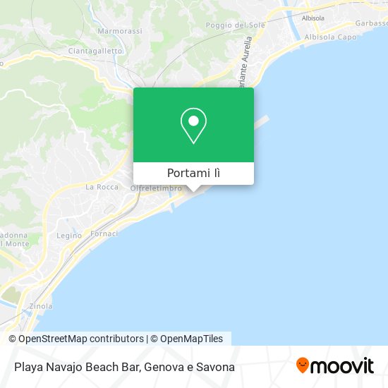 Mappa Playa Navajo Beach Bar