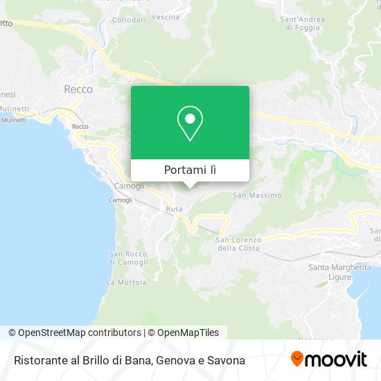 Mappa Ristorante al Brillo di Bana