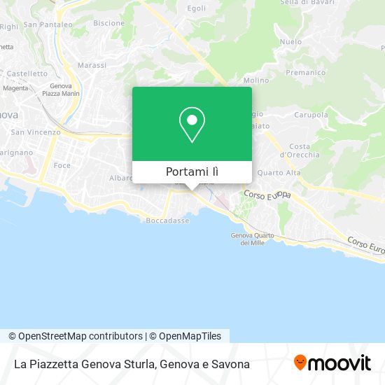 Mappa La Piazzetta Genova Sturla