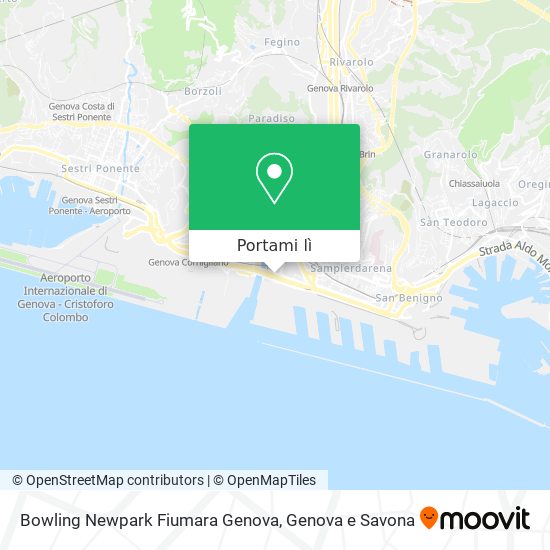 Mappa Bowling Newpark Fiumara Genova