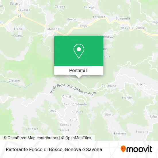 Mappa Ristorante Fuoco di Bosco