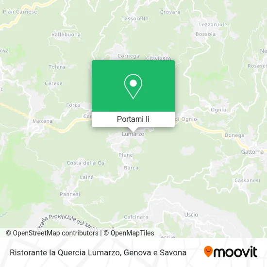 Mappa Ristorante la Quercia Lumarzo