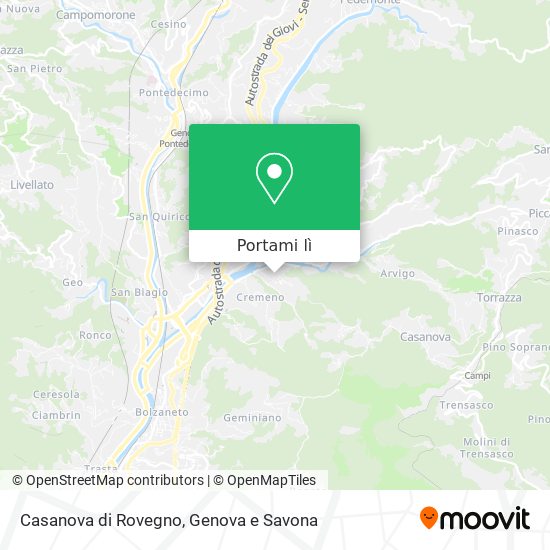 Mappa Casanova di Rovegno