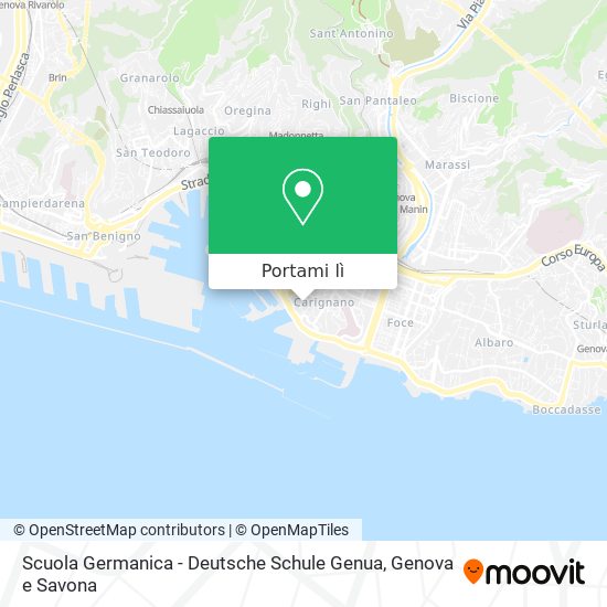 Mappa Scuola Germanica - Deutsche Schule Genua