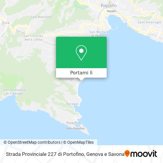 Mappa Strada Provinciale 227 di Portofino
