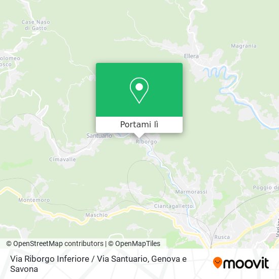 Mappa Via Riborgo Inferiore / Via Santuario