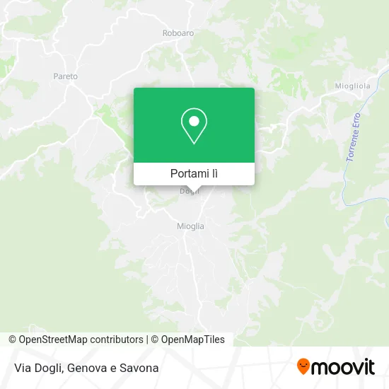 Mappa Via Dogli