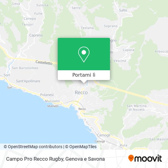 Mappa Campo Pro Recco Rugby