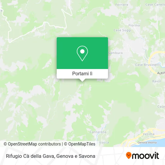 Mappa Rifugio Cà della Gava