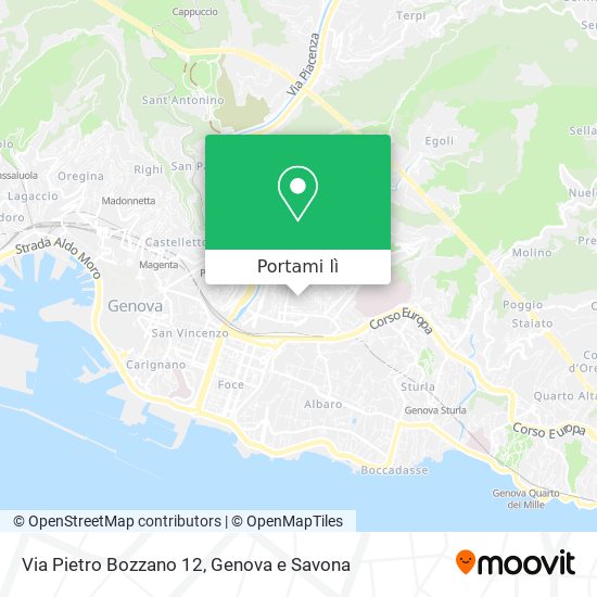 Mappa Via Pietro Bozzano 12