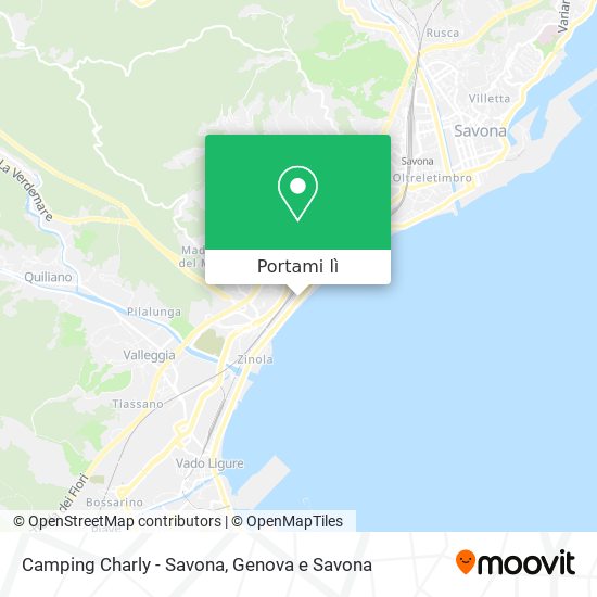 Mappa Camping Charly - Savona