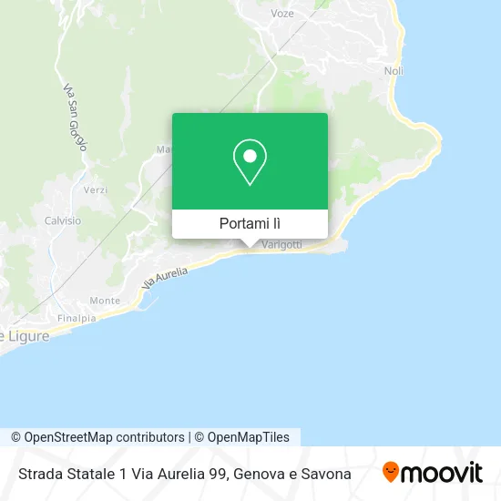 Mappa Strada Statale 1 Via Aurelia 99
