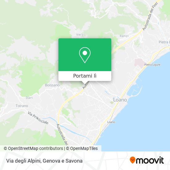 Mappa Via degli Alpini