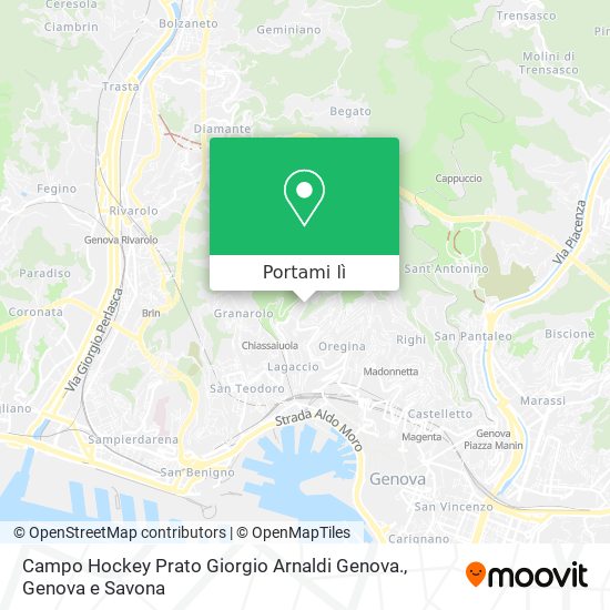 Mappa Campo Hockey Prato Giorgio Arnaldi Genova.
