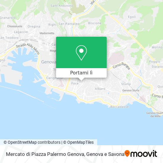 Mappa Mercato di Piazza Palermo Genova