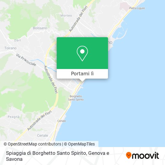 Mappa Spiaggia di Borghetto Santo Spirito