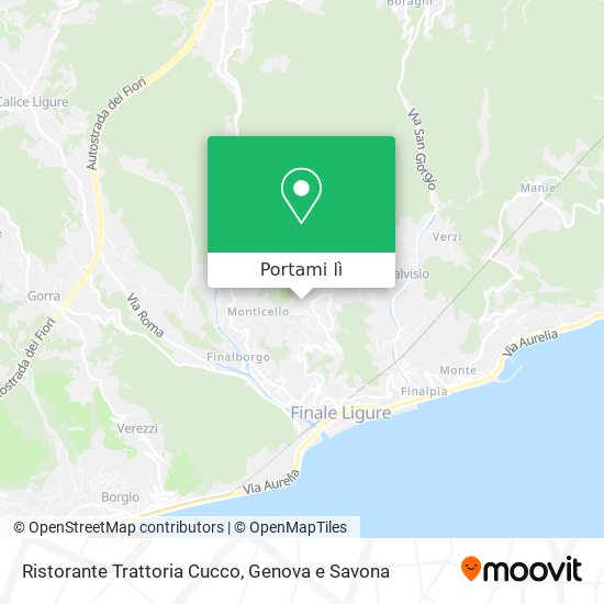 Mappa Ristorante Trattoria Cucco