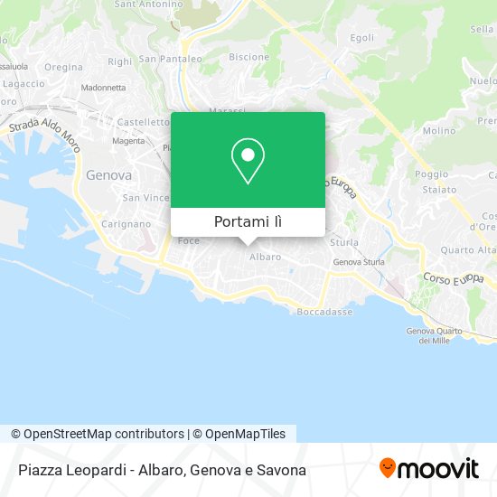 Mappa Piazza Leopardi - Albaro